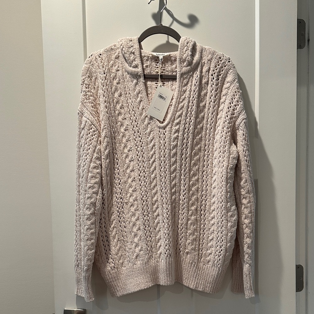 Splendid Chenille Sweater with hood